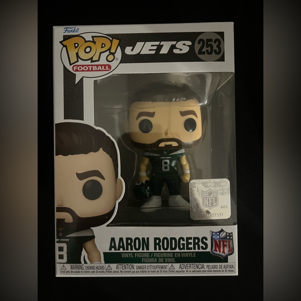 Funko Pop! NFL New York Jets Aaron Rodgers Funko Pop! Vinyl Figure #253